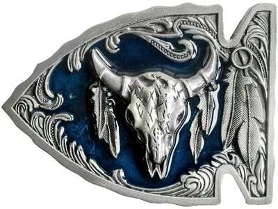 Produktbild von Western Buckle Gürtelschnalle Biker Cowboy »GS-430« Stierkopf