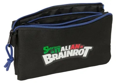 Obrázek produktu pro Kozmetická taštička "Brainrot" (trojité pouzdro)