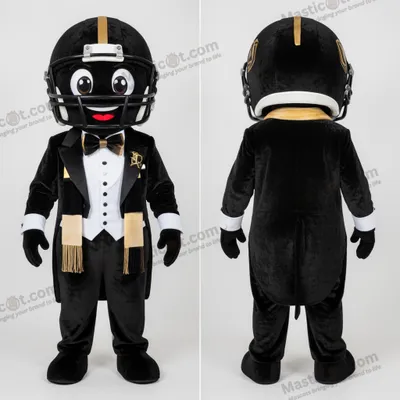 Produktbild von Schwarze MASTICOT samtige American-Football-Helm-Maskottchen-Kostüm