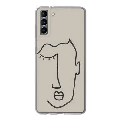 Produktbild von MuchoWow® Handyhülle Schutzhülle Hülle für Samsung Galaxy S21 Plus Auge - Abstrakt - Strichzeichnung Silikon Softcase Handy Hülle - Handy-Tasche