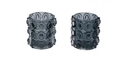 Produktbild von NEU Glaswindlicht, türkis, 2 Stück, ∅ 10 cm / Höhe: 10,5 cm, "Germany", handgefertigt