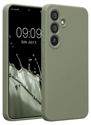 Produktbild von kwmobile Hülle kompatibel mit Samsung Galaxy S25 - Hülle Silikon gummiert - Handyhülle - Handy Case in Graugrün