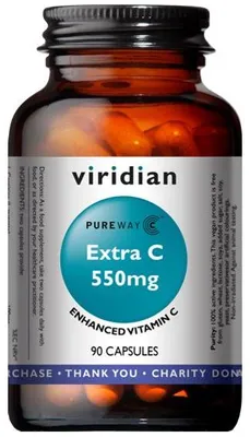 Productafbeelding van Viridian Extra C 550 mg (Vitamine C), 90 capsules