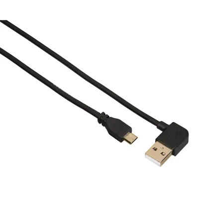 Produktbild von Hama 0.5m, USB2.0-A - USB2.0-Micro-B, 0,5 m, USB A, Micro-USB B, USB 2.0, Männlich/Männlich, Schwarz