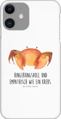 Produktbild von Mr. & Mrs. Panda Iphone 11 Handyhülle Sternzeichen Krebs - Weiß - Geschenk, Cover, Hülle, Geburtstag Juli, Meer, Handy Schutzhülle, Aszendent, Krabbe, Meerestier, Krebse