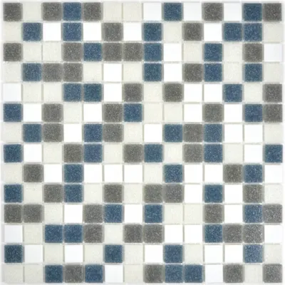Produktbild von Mosaikfliese Glas weiß grau metallic Wandfliesen Badfliese Duschrückwand Fliesenspiegel MOS210-P001625