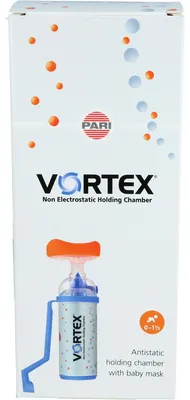 Produktbild von VORTEX Inhalierhilfe mit Babymaske 0 - 1,5 Jahre, 1 St. Inhalierhilfe