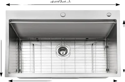 Zdjęcie produktu dla Zlewozmywak kuchenny, stal nierdzewna 304, do zabudowy, srebrny
