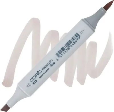 Immagine prodotto di COPIC Sketch pennello e scalpello a doppia faccia, E70 rosa cenere