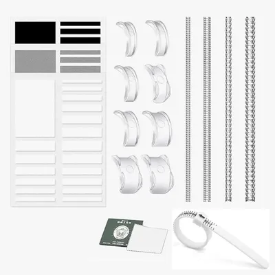 Image de INF Ajusteurs spirale invisibles TPU+PC 10cm pour bagues 17 pièces