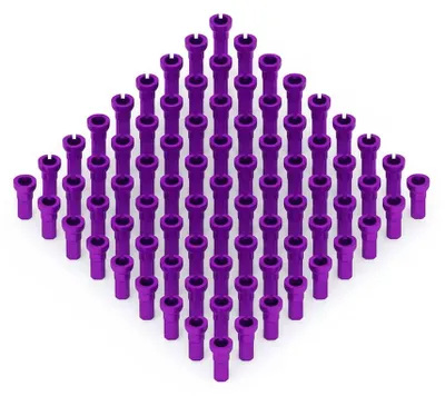 Productafbeelding van Sapim spaaknippel, 14, Polyax, 14 mm, paars, aluminium (100 stuks)