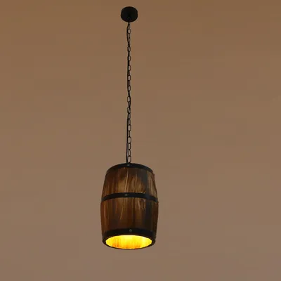 Obrázek produktu pro Retro dřevěné závěsné svítidlo na víno Závěsné stropní svítidlo Osvětlení E27 pro jídelnu Předsíň Bar Kavárna Restaurace