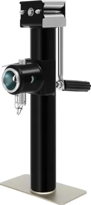 Produktbild von Anhänger Wagenheber - Hydraulischer Stützfuß - 25,4 cm Hub - 454 kg Tragkraft - Schwerlast-Rundrohr - Schwarz