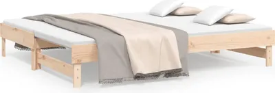 Obrázek produktu pro vidaXL Rozkládací postel 2x(80x200) cm Masivní borovicové dřevo