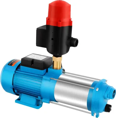 Obrázek produktu pro Centrifugální vodní čerpadlo – samozásavné zahradní čerpadlo – 1300 W – 4000 l/h – manometr – elektrické, zástrčka EU – modré
