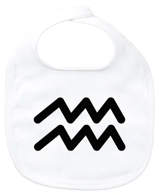 Produktbild von Huuraa Baby Lätzchen Wassermann Sternzeichen Zeichen White Klettverschluss  Baumwolle Latz Geschenkidee