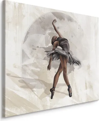 Produktbild von Muralo Leinwand Bild CANVAS BALLERINA Ballett Malerei Beton Tanz Abstraktion Aquarell Br. 40 cm x Hö. 40 cm