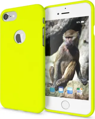 Produktbild von Apple iPhone 7 Handy Hülle von NALIA, Slim Silikon Neon Case Dünnes Phone Cover Gelb