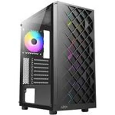 Image de AZZA Spectra - MDT - ATX - Panneau latéral avec fenêtre (verre trempé) - pas d'alimentation (ATX) - noir - USB/audio (CSAZ-280B)