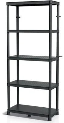 Productafbeelding van Kistenberg werkplaatsrek, zwaar belastbaar rek, modulaire rek, geschikt voor de kelder, draagvermogen 220 kg, afmetingen 740 x 360 x 1720 mm