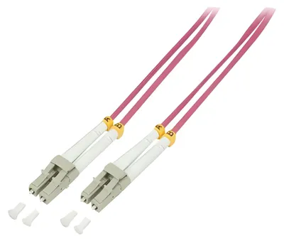 Image de LogiLink câble patch à fibres optiques, LC-Duplex - LC-Duplex, OM4, 2,0 m
