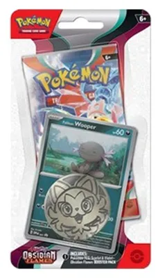 Zdjęcie produktu dla Pokemon Obsidian Flames: Paldean Wooper 1-Pack Blister