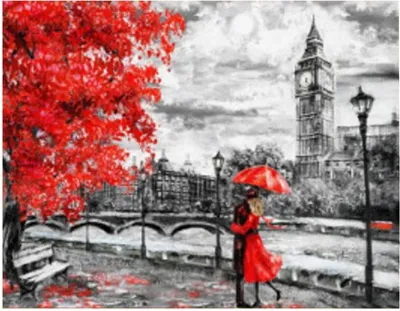 Image de Vikpap W2383 - Peinture par numéros, toile 40 × 30 cm - Londres