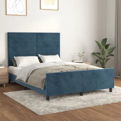 Immagine prodotto di Maison Exclusive - Struttura letto senza materasso Blu scuro 140x190 cm Velluto