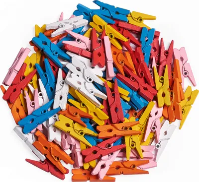 Produktbild von VBS XXL Mini-Holzklammern "2 cm", 100 Stück Bunt