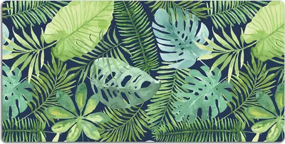 Produktbild von Schreibtischmatte Tischunterlage 90x45 cm Mauspad - Exotische Blätter