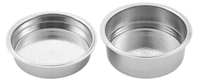 Produktbild von 2 Stück 51 mm Edelstahl-Druckkaffeemaschinen-Filterkorb Pulverkorb Kaffeebodenfilterhalter Filter