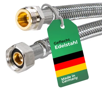 Zdjęcie produktu dla Elastyczny wąż zbrojony, średnica 3/8 cala, długość 500 mm, do wody pitnej