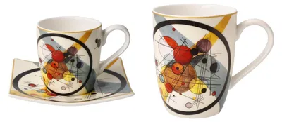 Produktbild von Wassily Kandinsky Espressotasse mit UT + Kaffeebecher KREISE IM KREIS Goebel