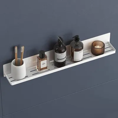 Produktbild von doporro Gewürzregal Magnetisch, Gewürz Organizer, Magnetic Küchenregal für Kühlschrank, Duschablage ohne Bohren Badezimmer Organizer Weiß Reglo-01