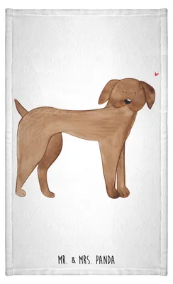 Produktbild von Mr. & Mrs. Panda Handtuch Hund Dogge - Weiß - Geschenk, Hunde, Gästetuch, Herz, gästehandtuch klein, Süß, Sprüche, Frotteetuch, Deutsche, frottierhandtuch