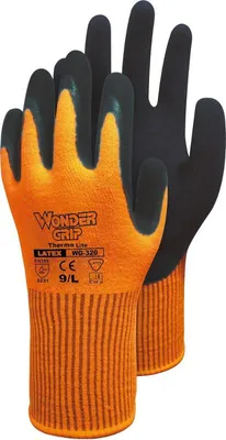 Produktbild von Wonder Grip WG-320, Werkstatthandschuhe, Schwarz, Orange, L, Erwachsener, Erwachsener, Unisex