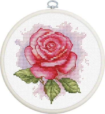 Productafbeelding van Luca-S kruisstikset met borduurraam, "Rosenaroma", telpatroon, 9x9,5 cm