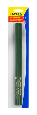 Produktbild von Lyra L4318004, LYRA Steinhauerstift 331® oval 30cm lang, Bleistift in Profi-Ausführung, ideal für Markierungen auf Stein / Beton, 3 Stück im Blister