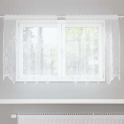 Immagine prodotto di Tenda in Pizzo con tende Floreale Bianco 80 x 150 cm Poliestere
