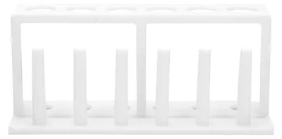 Immagine prodotto di Porta provette, porta provette a colonna con sei fori, colore bianco, pratico, resistente alle alte temperature, per esperimenti di laboratorio