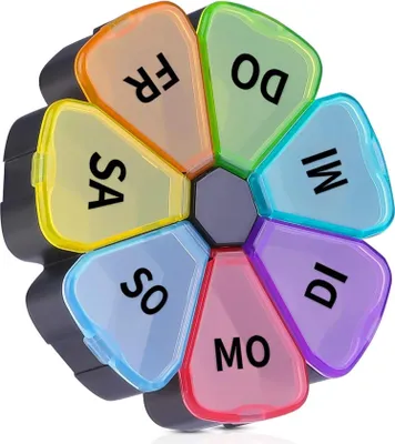 Image de Opret Boîte à comprimés 7 jours Portable sans BPA avec grands compartiments