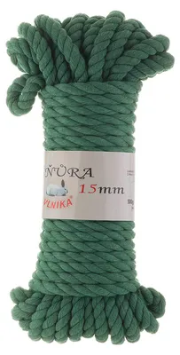 Produktbild von 500g Makramee-Garn Snura Unifarben XL Häkelgarn Macrame Flechtgarn Knüpfgarn