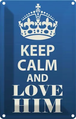 Produktbild von vianmo Blechschild 18x12 cm Keep Calm and love him Yoga