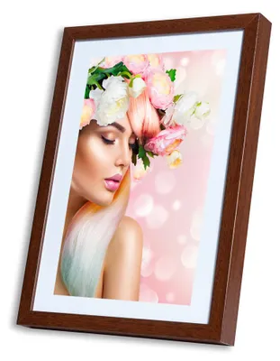 Produktbild von KS15 Bilderrahmen Lifestyle Foto Rahmen Collage Wanddeko Poster Holzoptik - Farbe: Braun | Format: 21x30 DIN A4