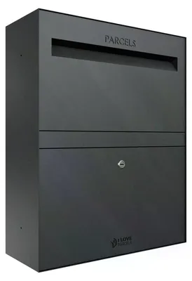 Produktbild von Paketbriefkasten Rome - Größe L in Schwarz | Wandmontage