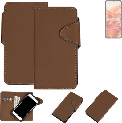 Produktbild von K-S-Trade Schutzhülle Klapphülle Kunstleder kompatibel mit Motorola Razr 50 braun Handy Hülle Wallet Case