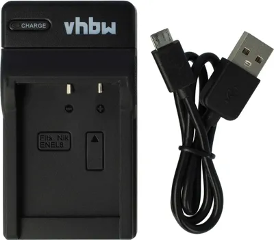 Produktbild von vhbw USB-C Ladegerät kompatibel mit Nikon Coolpix S7, S9, S7c Kamera - Ladeschale + USB-C Kabel Ladeanzeige