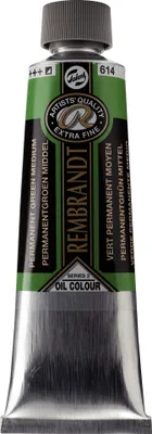 Zdjęcie produktu dla Tubka farby olejnej Rembrandt 150 ml, permanentna zielona medium 614