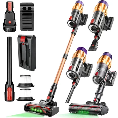 Produktbild von 50000PA Akku Hand Stielstaubsauger 550W/50mins Staubsauger Akkustaubsauger Ultraleiser Kabellos SmartDisplay Leichter Antiverwicklung, Handstaubsauge