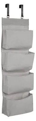 Hänge-Organizer 4 Fächer, Polyester, Grau, 90x34 cm
